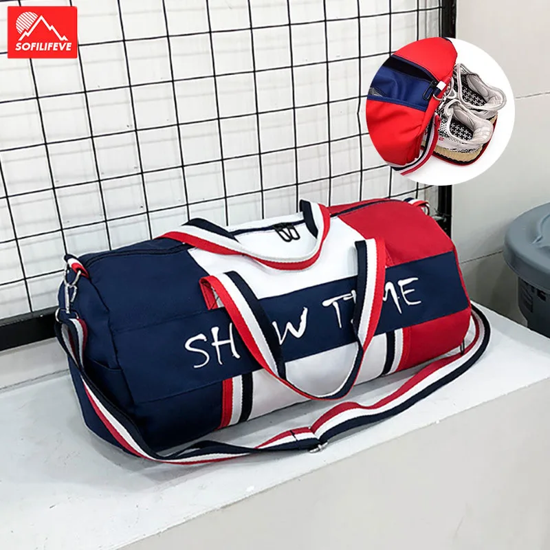 

Men Gym Bag Dry and wet separation Travel bag Women Yoga rucksack Cylinder Handbag Fashion Big Shoulder Bags Shoes Sports bags