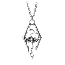 ZRM модное винтажное Очаровательное ожерелье с подвесками в форме динозавров Skyrim Elder Scrolls Dragon кулоны винтажное ювелирное ожерелье для мужчин и женщин