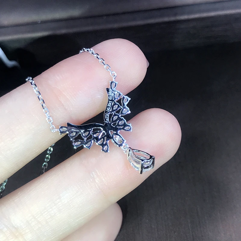 EDI роскошное свадебное ожерелье с настоящим бриллиантом 0.3ct GIA грушевидная огранка натуральный бриллиант 18K Белый Золотой кулон, украшения в подарок