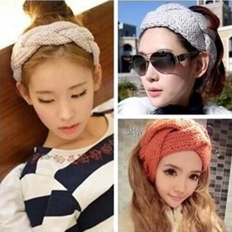 

1PC Winter Braided Wool Warm Turban Headband Women Hair Headbands Wrap Accessories For Women Headwrap Girls Headdress