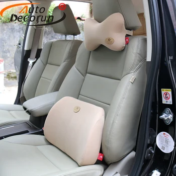 

Lumbar Cushion for car seat supports cover waist cushion set for car cushion neck rest memory foam headrest Interior accessories