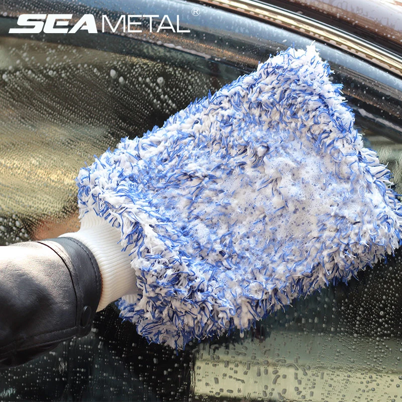 

Car Care Wash Glove Microfiber Washing Drying Strong Thick Plush Fiber Car Cleaning Cloth Detailing Wash Towel Rags Accessories