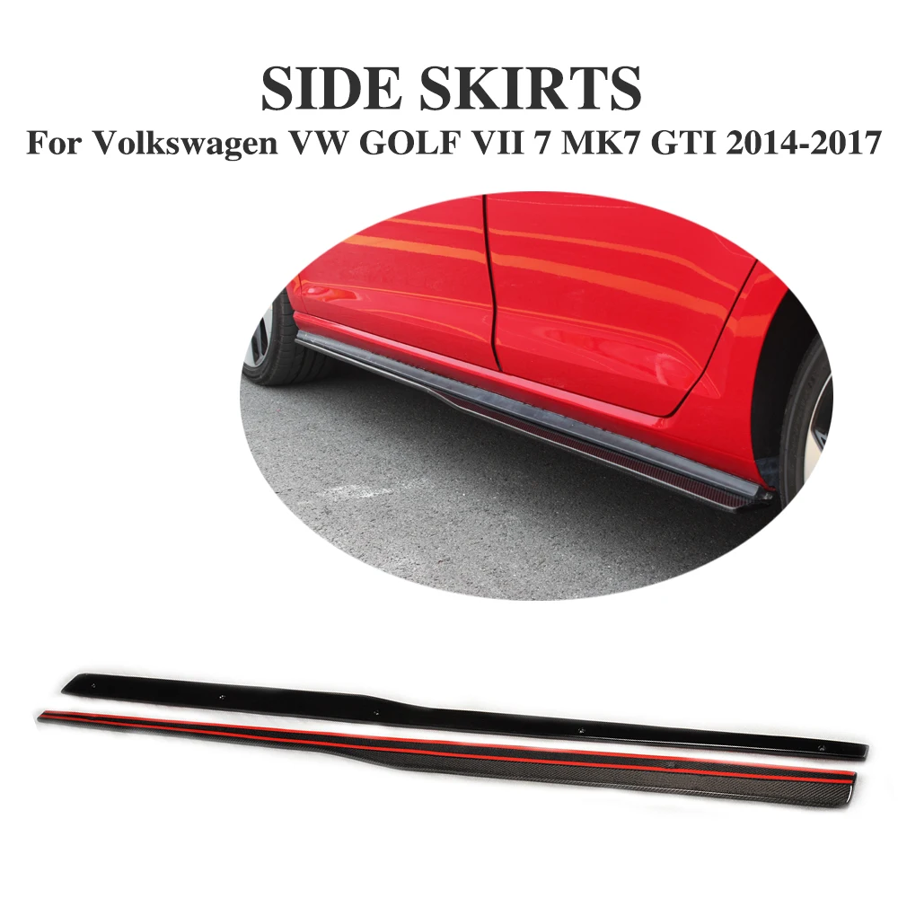 

Carbon Fiber Car Side Skirts Aprons for Volkswagen VW Golf 7 VII MK7 Hatchback GTI Only 2014-2017 Car Tuning Parts