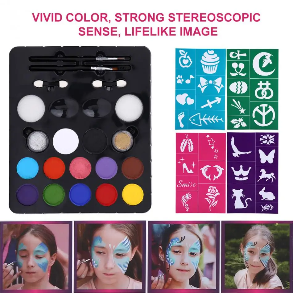 Face Body Paint Kits Christmas Parties Makeup Pigment Flash Tattoo Face
