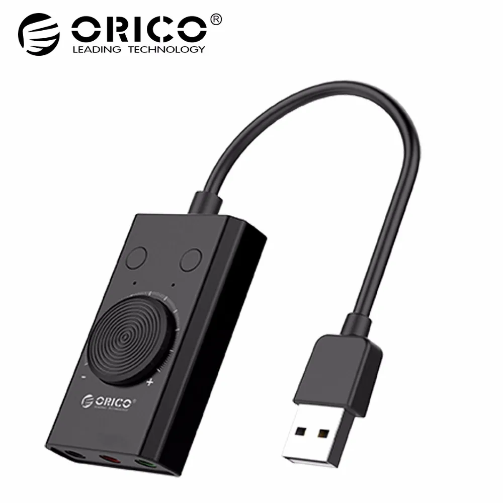 ORICO External USB Sound Card Stereo Mic Speaker Headset