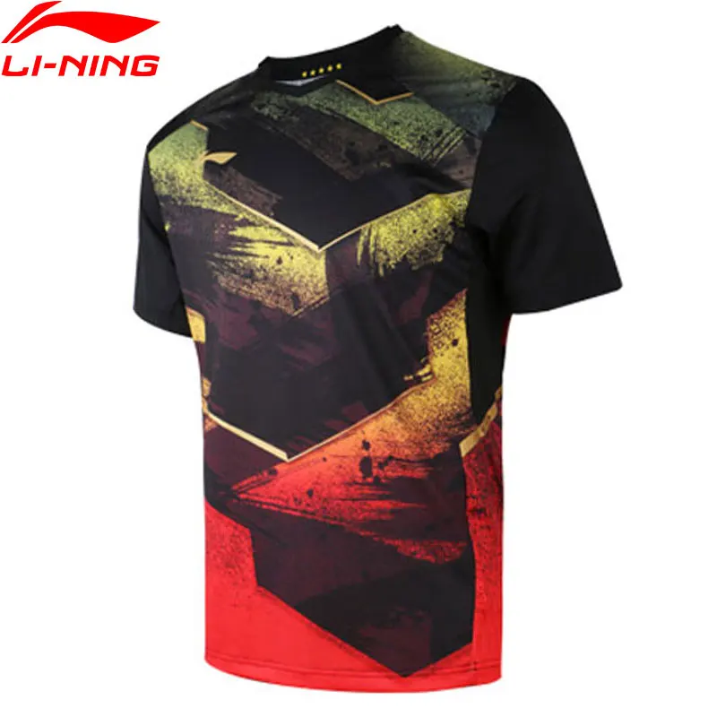 Li Ning Men Table Tennis T shirt National Team Sponsor Breathable