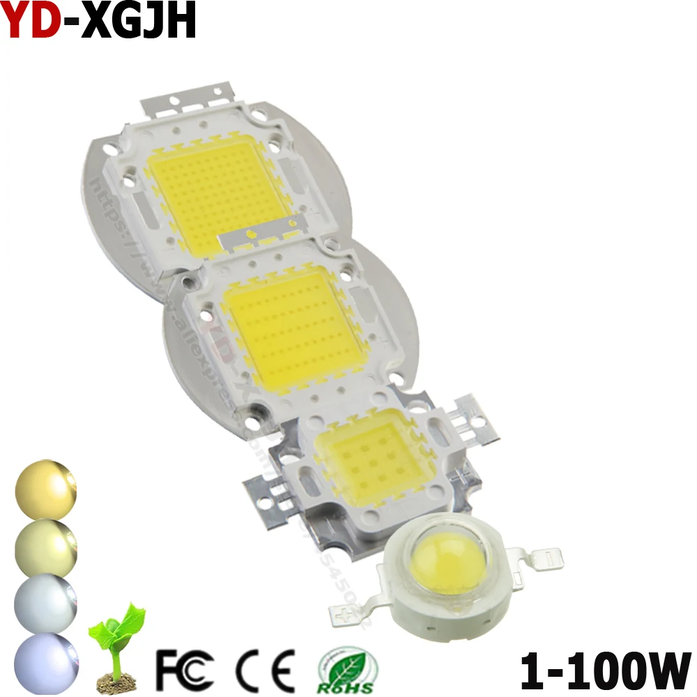 

10P High Power LED COB Lamp SMD Bulbs Chip 1W 3W 5W 10W 20W 30W 50W 100W Warm Cool White Natural white DIY Flood light Spotlight