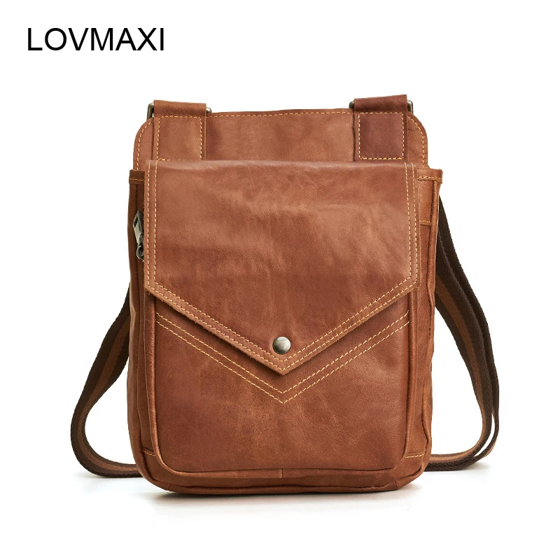 LOVMAXI New Men Messenger Bags 100% Genuine Leather Male Shoulder Bag Causal Men&#39;s Messenger bag ...