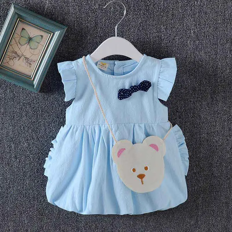 Baby Clothes Dress For Girl Lovely Baby Girl Dress Ball Gown Solid Baby Dress Princess Short Sleeve Kids Girl Dresses