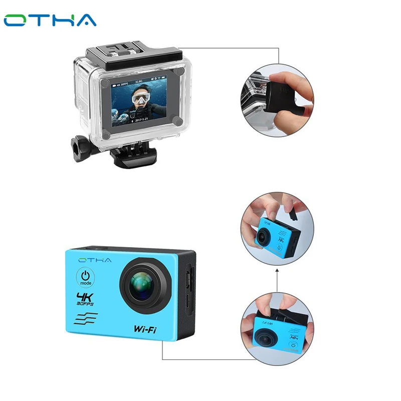 

OTHA Underwater Camera Wifi Full HD 1080p 60fps 4K Action Video Camera Sports Bike Kamera Deportivas For Water-Skiing Hiking