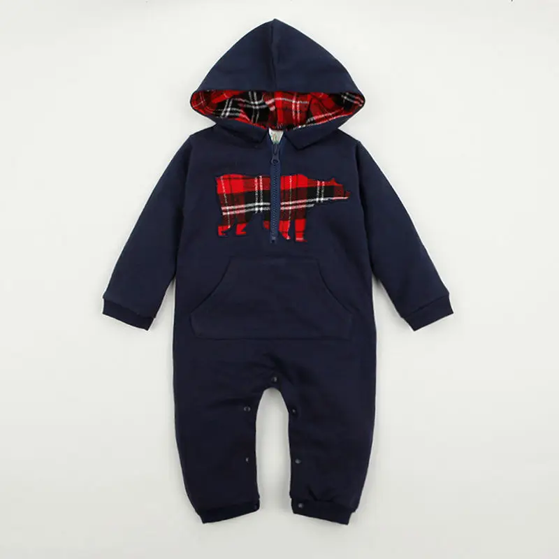 Детские комбинезоны теплая одежда для маленьких мальчиков зимний детский комбинезон для новорожденных с длинными рукавами и шапочками детская одежда для младенцев