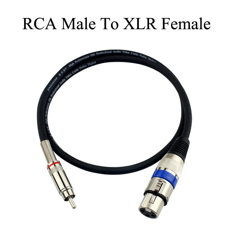 RCA разъем для XLR 3P Мужской Женский кабель аудио адаптер кабель XLR 3PIN стерео динамик наушники микрофон 0,5 м-30 м - Цвет: RCA To XLR Female