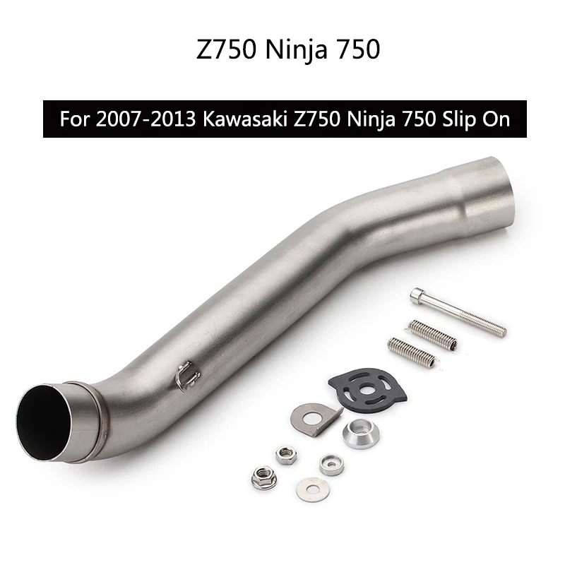 ( Mid Pipe ) For Kawasaki Z750 Z800 Exhaust Pipe Motorcycle Middle Link Pipe Stainless Steel Slip On 51 mm Muffler Rear Escape - - Racext 16