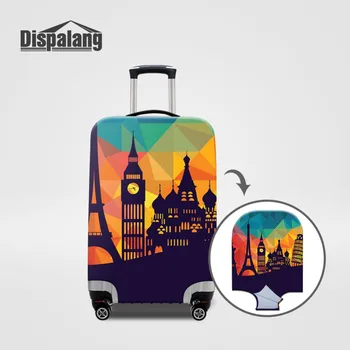 

Fashion Tourist Attraction Pattern Waterproof Trolley Case Cover Elastic Luggage Protective Dust Cover for 18-32 Inch Suitcase