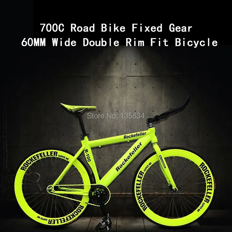 2014 Fiets 700c Fixed Gear Bike Bicicleta Road Bike Fixed Gear 60mm