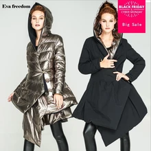 M-2XL, 90% утиный пух, пальто, модный бренд, с капюшоном, асимметричная длина, пуховик для женщин, двухсторонняя одежда, тонкое, плотное, теплое пальто, wj1350