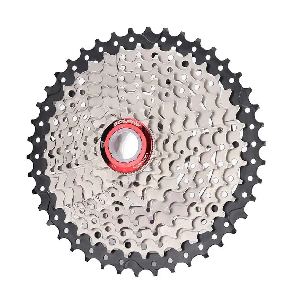 Freewheel 8 9 10 скорость 25 32 28 40 42 50T широкий коэффициент свободного хода на MTB горный велосипед Велоспорт кассета маховик звездочка - Цвет: 9S 11 To 42T