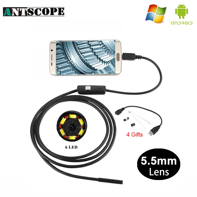 

Antscope Usb Endoscope Camera Android 5.5mm 1/2/3.5M Snake Tube PC Android HD Pipe Sewer Inspection Camera Endoscoop Borescope29