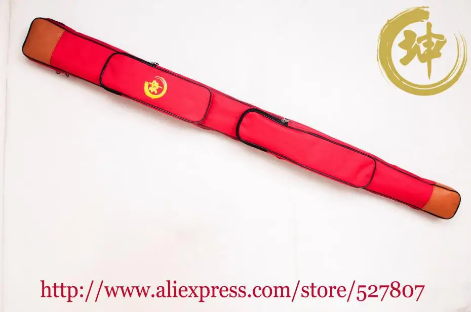 Меч Тай-Чи набор 1,3 м удлиненный выпуск меч сумки один слой высокого качества Оксфорд Ткань Кожа Кендо айкидо Iaido - Цвет: Красный
