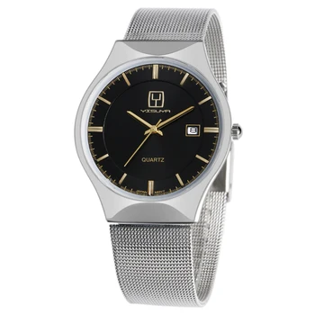 

Fashion Top Luxury Brand YISUYA Watches Men Quartz-watch Stainless Steel Mesh Strap Ultra Thin Dial Clock Relogio Masculino