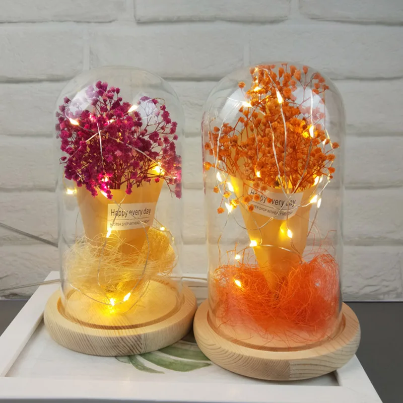 

Artificial Flower LED String Light Desk Lamp Romantic Valentine's Day Birthday Gift Decoration