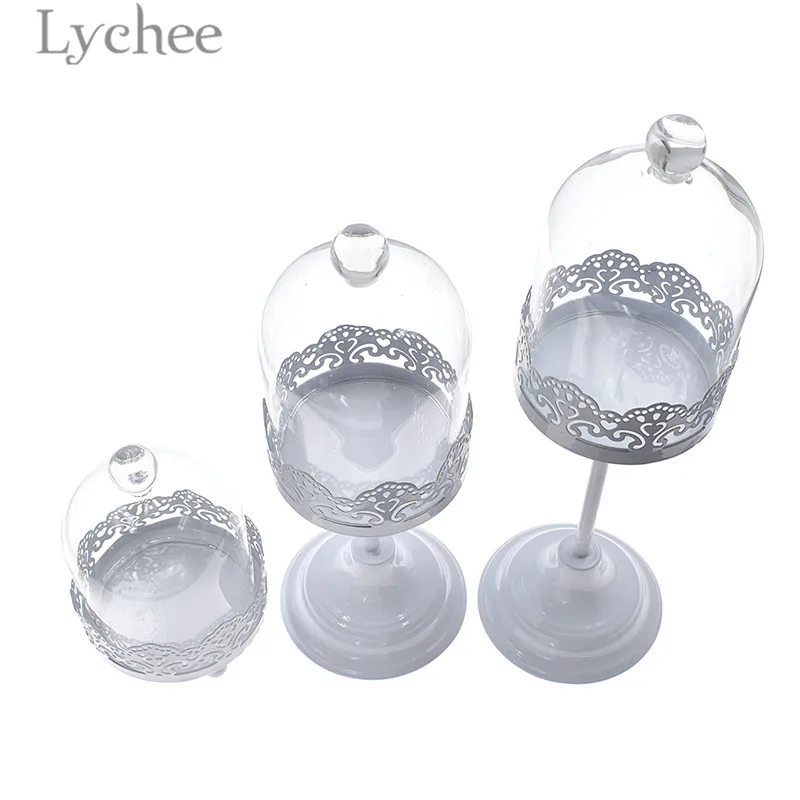 

Lychee European Style Wrought Iron Cupcake Stand White Cake Display Home Party Decoration