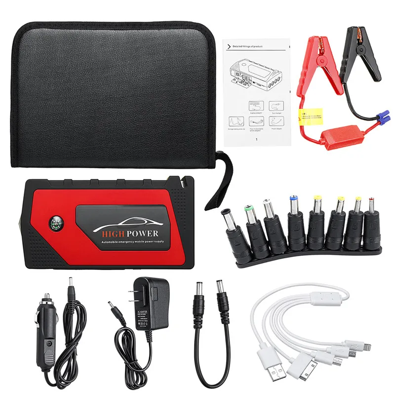 

KROAK 12V Multi-Function 69800mAh Portable Starting Device Car Jump Starter Power Bank Car Output US PlugCharger 4USB