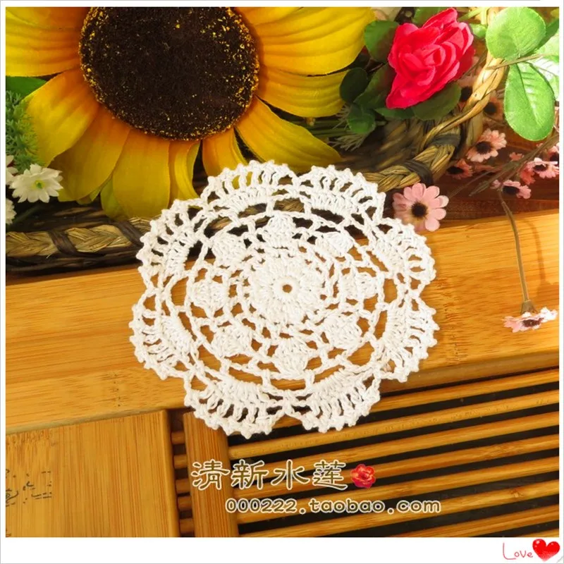 30 рис./лот красочные круглые Корсеты кружева doilies светодиодные подстаканники flet для домашнего декора подстаканник для кофейного стола