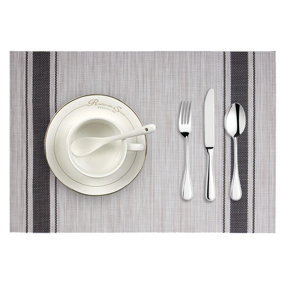 

Placemat Woven Non-slip PVC Insulation Placemat Washable Table Mats For Kitchen Party DIY Decorations Coasters