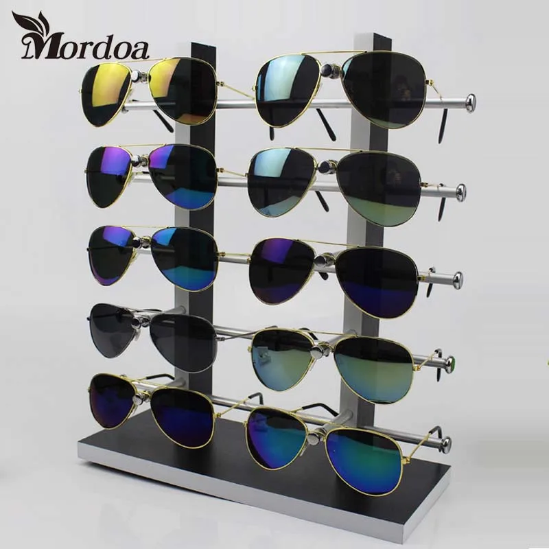 10 пар 3D очки стеллаж деревянный съемный двойной ряд солнцезащитные очки дисплей стенд получить ювелирные очки рамка дисплей полка