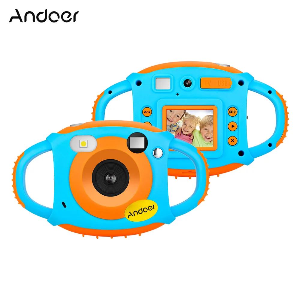 Andoer WiFi детская камера 5MP 1080 P HD Противоударная Цифровая камера Мини видеокамера ЖК-дисплей фронтальная и задняя двойная камера