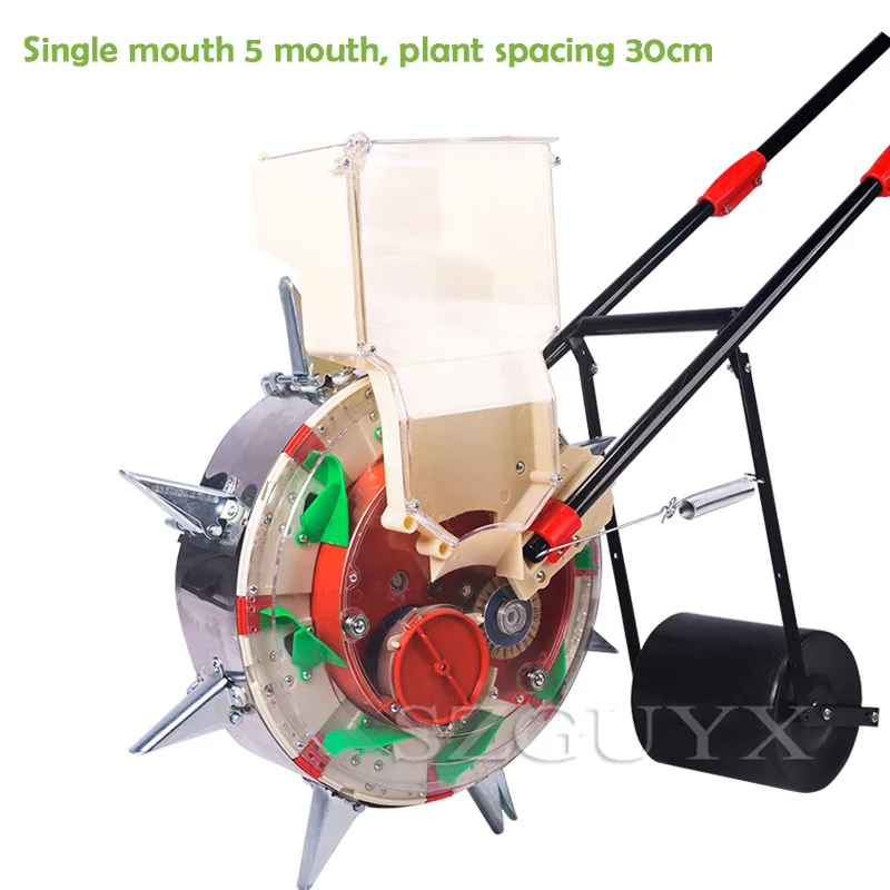 

Multi-function hand-push seeder, soybean peanut corn planter