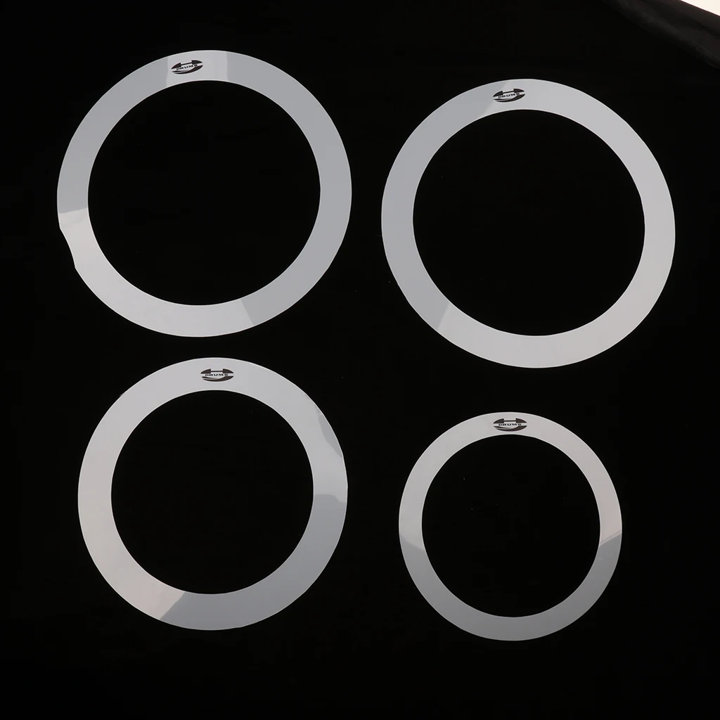 2 Packs PET Material Drum Muffler Dampening Tone Control Rings for Percussion Instrument