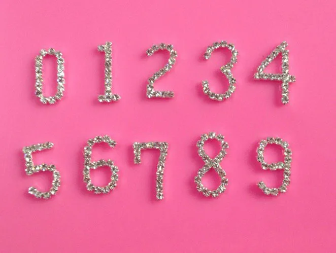 

Free shipping pretty 21mm number rhinestone button 100PCS/Lot(BTN-5426)