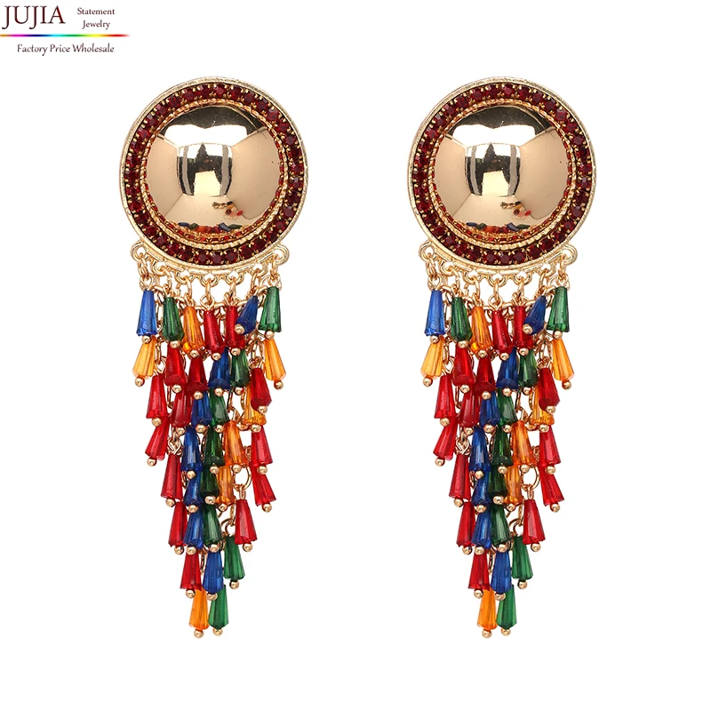 Женские серьги с кристаллами JUJIA капельки Firenze Fringe модные кисточками|earrings dangle|dangle