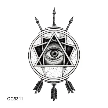CC6311 Rocooart CCSEX1 Винтажный стиль в старом школьном стиле, кошачья голова, женская маска с черепом, временная татуировка, наклейка, боди-арт, поддельные тату - Цвет: CC6311