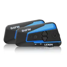 2 шт. лексин с FM мотоцикл гарнитуры Bluetooth шлем домофон для 4 всадника говорить в то же время BT intercomunicador MP3