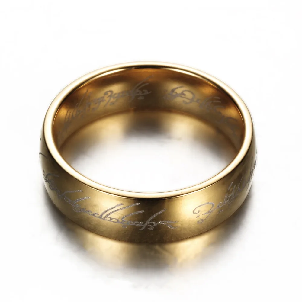 Модный стиль уникальный дизайн 316L нержавеющая сталь Властелин колец Hobbit Lverd для мужчин женщин унисекс кольцо США стандартный размер