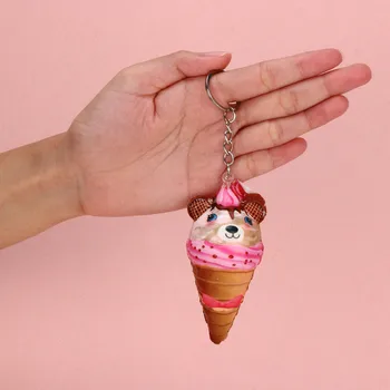

Ice Cream Bear Pendant Scented Charm Slow Rising Collection Stress Reliever Toys 4 x 4 x9 cm 7.19