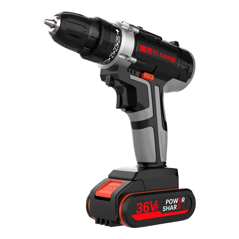 

36V EU/US Plug Hand Drill Household Impact Drill Rechargeable Electric Screwdriver Drill Tool Small Lithium Battery Wholesale