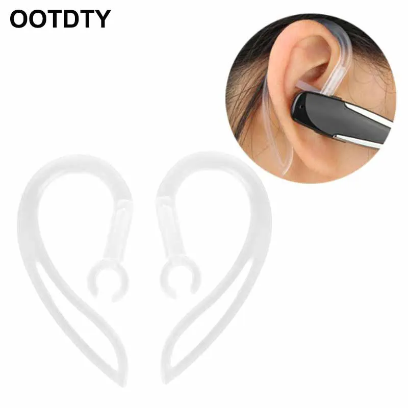 5mm-10mm Bluetooth Earphones Transparent Soft Silicone Ear Hook Loop Clip Headset