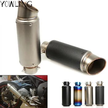 

Motorcycle Exhaust Laser Pipe Muffler 51mm 61mm Exhaust Mufflers Carbon Fiber Exhaust Pipe For KTM DUKE 125 200 390 2013-2017