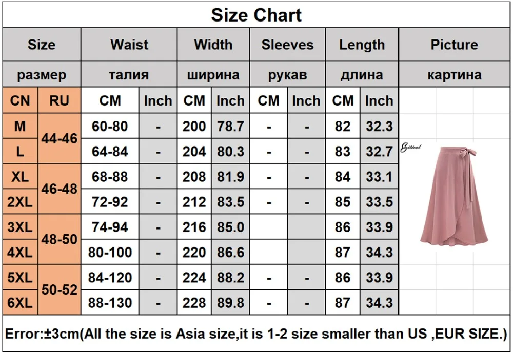 6183 size table