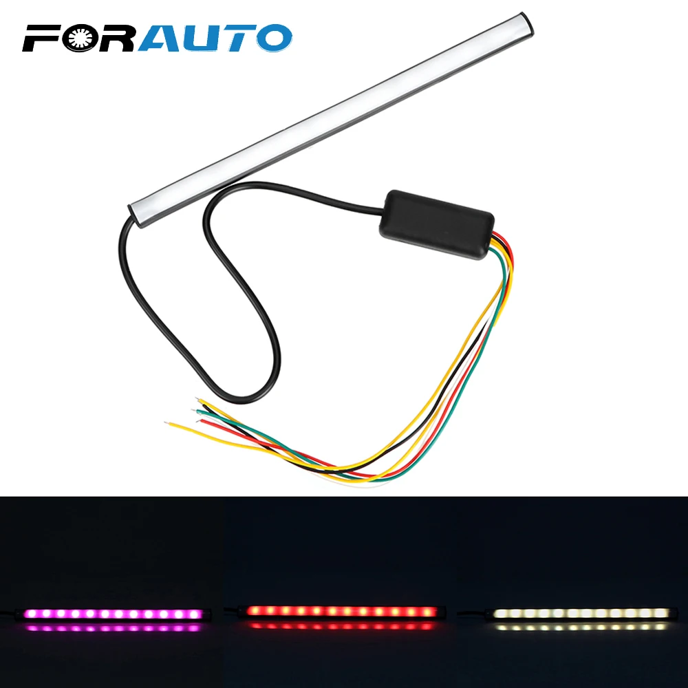 

Motorcycle Tail Light Turn Indicators Moto Brake Stop Turn Signal Light Flexible LED Light Bar Strip Motorcycle Accessories