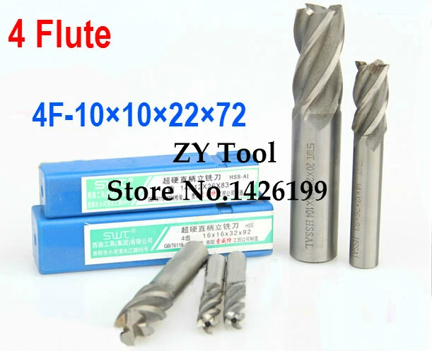 

Free shipping 5pcs 10mm 4 Flute HSS & Extended Aluminium End Mill Cutter CNC Bit Milling Machinery tools Cutting tools.