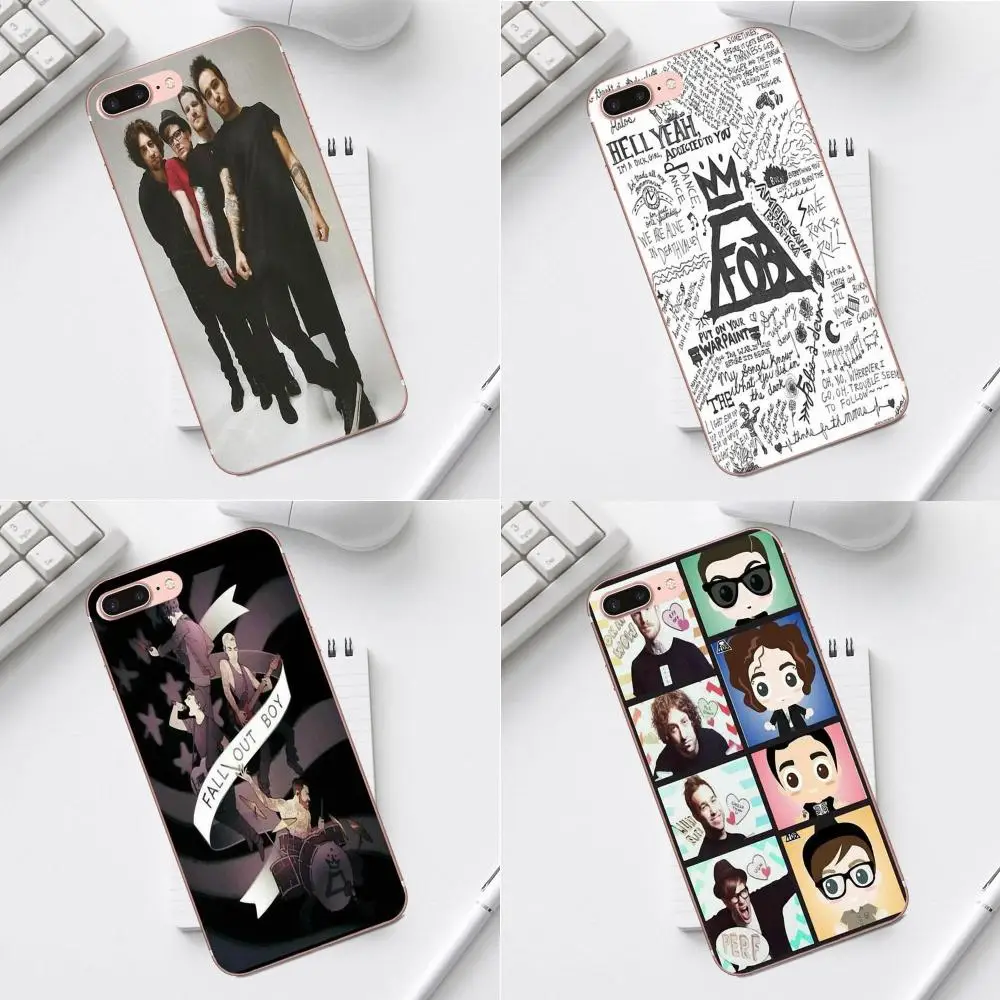 Qdowpz ядро музыкальная группа Выпадают Мальчик Fob черный для iPhone 4 4S 5 5C SE 6 6S 7 8 Plus X XS