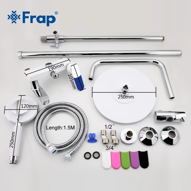Frap bathroom shower faucet set bathtub faucets