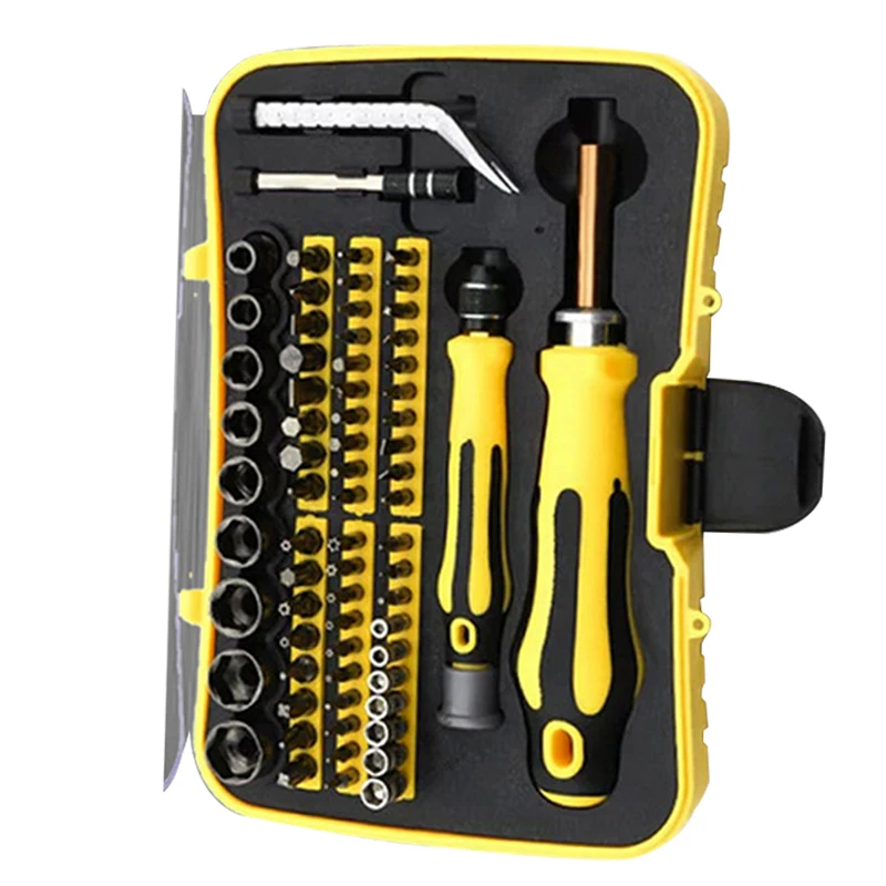 70 In 1 Multi Tools Screwdriver Set Precise Cell Phone PC PSP Repair Kit Slot Phillips Tox Hex Tweezers Magnetizer Hand Tools