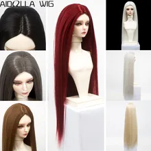 BJD/SD Doll Wigs Hair Long Straight White Khaki Grey Brown Black Hair for 1/6 1/4 1/3 Doll Heat Resisitant Synthetic Fiber BJD/SD Doll Wigs Hair Long Straight White Khaki Grey Brown Black Hair for 1/6 1/4 1/3 Doll Heat Resisitant Synthetic Fiber