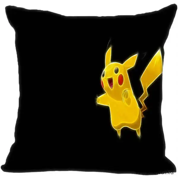 Заказная декоративная наволочка Pokemon Pikachu квадратная Наволочка на молнии 35X35,40x40,45x45 см(с одной стороны) 180527-21-13 - Цвет: Square Pillowcases